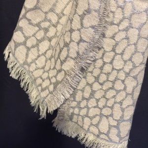 Silver, Grey and Cream colored scarf. NEW